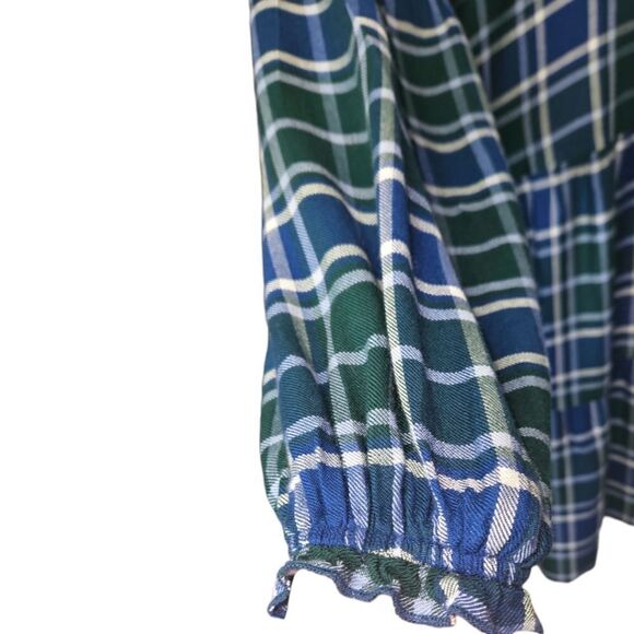 SHOW ME YOUR MUMU Women's Ainsley Long Sleeve Plus Size Flannel Plaid Mini Dress - Picture 8 of 16